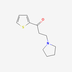 molecular formula C11H15NOS B12794535 1-Propanone, 3-(1-pyrrolidinyl)-1-(2-thienyl)- CAS No. 103140-30-3