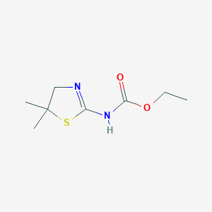 molecular formula C8H14N2O2S B12794543 Ethyl 5,5-dimethyl-4,5-dihydro-1,3-thiazol-2-ylcarbamate CAS No. 21018-32-6