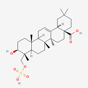 molecular formula C30H48O7S B12794562 Triterpenoid CAS No. 125343-14-8