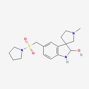 molecular formula C17H25N3O3S B12794579 Spiroalmotriptan CAS No. 1309457-18-8