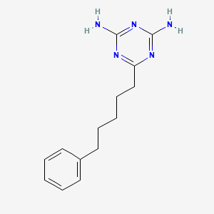 molecular formula C14H19N5 B12794597 6-(5-Phenylpentyl)-1,3,5-triazine-2,4-diamine CAS No. 3275-46-5