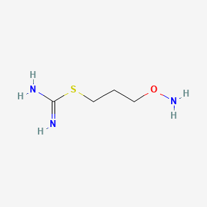 molecular formula C4H11N3OS B12794606 3-(Aminooxy)propyl imidothiocarbamate CAS No. 90642-24-3