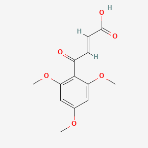 molecular formula C13H14O6 B12794642 4-Oxo-4-(2,4,6-trimethoxyphenyl)-2-butenoic acid CAS No. 94201-96-4