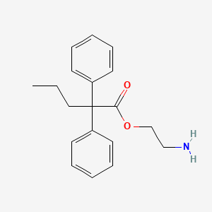 molecular formula C19H23NO2 B12794661 Aminoethyl diphenylpropylacetate CAS No. 25795-92-0