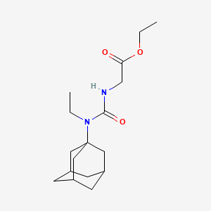 molecular formula C17H28N2O3 B12794686 Ethyl (((1-adamantyl(ethyl)amino)carbonyl)amino)acetate CAS No. 33205-91-3