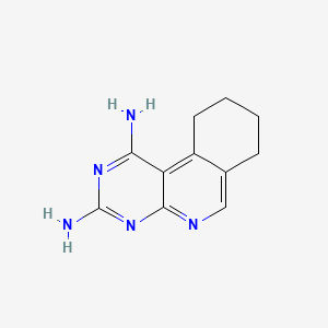 molecular formula C11H13N5 B12794689 Pyrimido(4,5-c)isoquinoline-1,3-diamine, 7,8,9,10-tetrahydro- CAS No. 19181-36-3