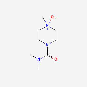 molecular formula C8H17N3O2 B12794697 4-Hydroxy-N,N,4-trimethyl-4lambda(5)-piperazine-1-carboxamide CAS No. 6281-74-9