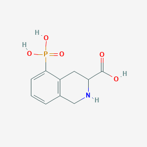 molecular formula C10H12NO5P B127947 3-Carboxy-5-phosphono-1,2,3,4-tetrahydroisoquinoline CAS No. 140202-46-6