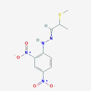molecular formula C10H12N4O4S B12794716 N-(2-methylsulfanylpropylideneamino)-2,4-dinitroaniline CAS No. 5440-68-6