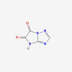 molecular formula C4H2N4O2 B12794728 3H-Imidazo(1,2-b)(1,2,4)triazole-5,6-dione CAS No. 39989-29-2
