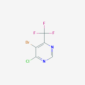molecular formula C5HBrClF3N2 B1279475 5-Bromo-4-chloro-6-(trifluoromethyl)pyrimidine CAS No. 425392-76-3