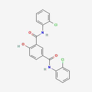 molecular formula C20H14Cl2N2O3 B12794760 Isophthalanilide, 2',2''-dichloro-4-hydroxy- CAS No. 29108-19-8