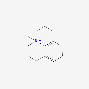 molecular formula C13H18N+ B12794769 4-Methyl-2,3,4,5,6,7-hexahydro-1H-4lambda(5)-pyrido(3,2,1-ij)quinoline CAS No. 80574-26-1