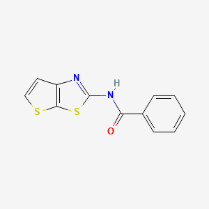 molecular formula C12H8N2OS2 B12794785 N-Thieno[3,2-d][1,3]thiazol-2-ylbenzamide CAS No. 66646-01-3