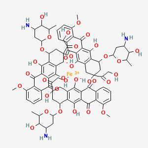 molecular formula C81H84FeN3O33 B12794790 Adriamycin-ferric ion CAS No. 91947-52-3