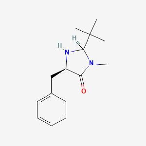 molecular formula C15H22N2O B1279480 (2R,5R)-(+)-2-tert-Butyl-3-methyl-5-benzyl-4-imidazolidinone CAS No. 390766-89-9