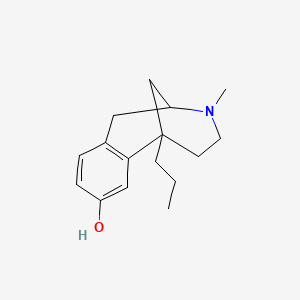 molecular formula C16H23NO B12794801 2,6-Methano-3-benzazocin-8-ol, 1,2,3,4,5,6-hexahydro-3-methyl-6-propyl-, (+-)- CAS No. 1763-03-7