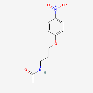 molecular formula C11H14N2O4 B12794804 N-[3-(4-nitrophenoxy)propyl]acetamide CAS No. 22404-14-4