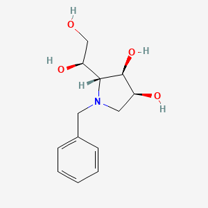 molecular formula C13H19NO4 B12794829 N-Benzyl-1,4-dideoxy-1,4-imino-D-allitol CAS No. 117770-11-3