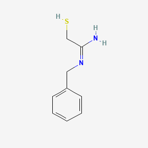 molecular formula C9H12N2S B12794831 N-Benzyl-2-mercaptoethanimidamide CAS No. 90379-17-2