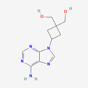 molecular formula C11H15N5O2 B12794870 1,1-Cyclobutanedimethanol, 3-(6-amino-9H-purin-9-yl)- CAS No. 131853-47-9