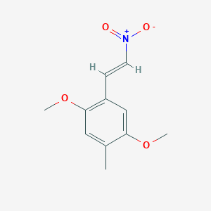 molecular formula C11H13NO4 B127949 1,4-dimethoxy-2-methyl-5-[(E)-2-nitroethenyl]benzene CAS No. 25505-64-0
