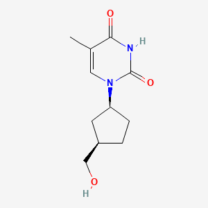 molecular formula C11H16N2O3 B12794917 Carbocyclic-3'-deoxythymidine CAS No. 117957-63-8