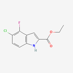 molecular formula C11H9ClFNO2 B1279498 Ethyl 5-chloro-4-fluoro-1H-indole-2-carboxylate CAS No. 473257-61-3