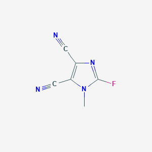 molecular formula C6H3FN4 B127950 1-Methyl-2-fluoro-4,5-dicyanoimidazole CAS No. 156731-83-8