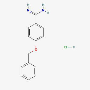 molecular formula C14H15ClN2O B1279500 4-(Benzyloxy)benzimidamide hydrochloride CAS No. 57928-60-6