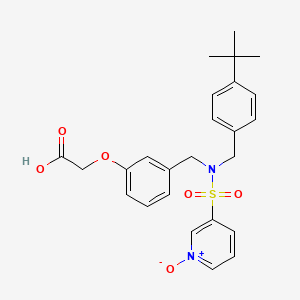 molecular formula C25H28N2O6S B12795017 Pyridine-N-oxide evatanepag CAS No. 574759-33-4