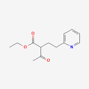molecular formula C13H17NO3 B12795045 Ethyl 3-oxo-2-(2-(2-pyridinyl)ethyl)butanoate CAS No. 92041-81-1