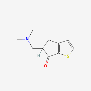 molecular formula C10H13NOS B12795087 5-((Dimethylamino)methyl)-4,5-dihydro-6H-cyclopenta(b)thiophen-6-one CAS No. 16378-08-8