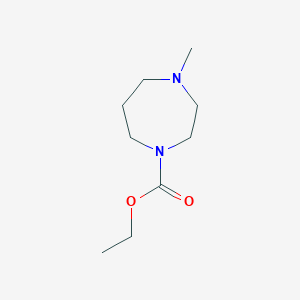 molecular formula C9H18N2O2 B12795089 Ethyl 4-methyl-1,4-diazepane-1-carboxylate CAS No. 18739-40-7