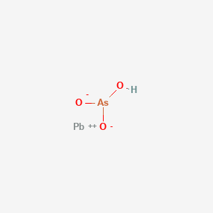 molecular formula AsHO3Pb B12795091 hydrogen arsorite;lead(2+) CAS No. 109882-46-4