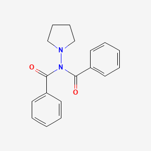 molecular formula C18H18N2O2 B12795169 n-Benzoyl-n-(pyrrolidin-1-yl)benzamide CAS No. 5455-25-4