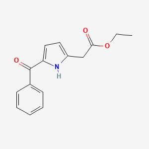 molecular formula C15H15NO3 B1279518 1H-Pyrrole-2-acetic acid, 5-benzoyl-, ethyl ester CAS No. 141054-41-3