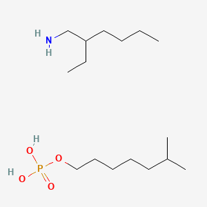 molecular formula C16H38NO4P B12795220 2-ethylhexan-1-amine;6-methylheptyl dihydrogen phosphate CAS No. 61188-13-4