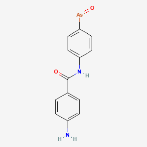 molecular formula C13H11AsN2O2 B12795235 4-Amino-4'-arsenosobenzanilide CAS No. 5434-43-5