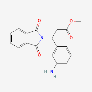 molecular formula C18H16N2O4 B12795270 Methyl 3-(3-aminophenyl)-3-(1,3-dioxo-1,3-dihydro-2h-isoindol-2-yl)propanoate CAS No. 6329-29-9
