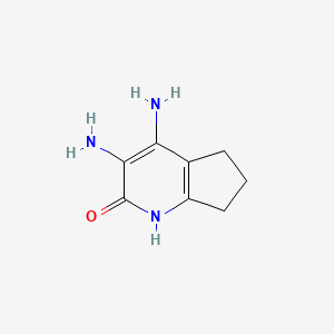 molecular formula C8H11N3O B12795296 3,4-Diamino-6,7-dihydro-5H-cyclopenta(b)pyridin-2-ol CAS No. 5453-81-6