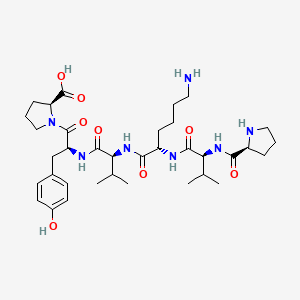 molecular formula C35H55N7O8 B12795343 H-Pro-Val-Lys-Val-Tyr-Pro-OH CAS No. 99570-17-9