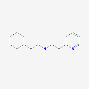 molecular formula C16H26N2 B12795356 2-Cyclohexyl-n-methyl-n-[2-(pyridin-2-yl)ethyl]ethanamine CAS No. 5452-88-0