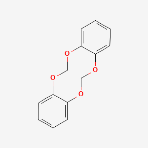 molecular formula C14H12O4 B12795424 Dibenzo(d,i)(1,3,6,8)tetraoxecine CAS No. 263-29-6