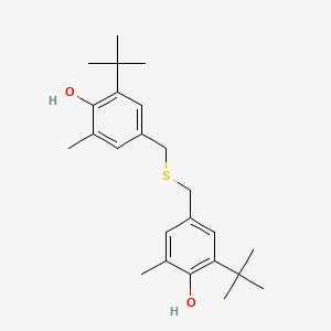 molecular formula C24H34O2S B12795446 Bis(3-tert-butyl-4-hydroxy-5-methylbenzyl) sulfide CAS No. 4192-61-4