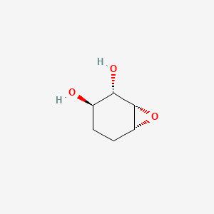 molecular formula C6H10O3 B12795461 7-Oxabicyclo(4.1.0)heptane-2,3-diol, (1alpha,2beta,3alpha,6alpha)- CAS No. 85761-63-3