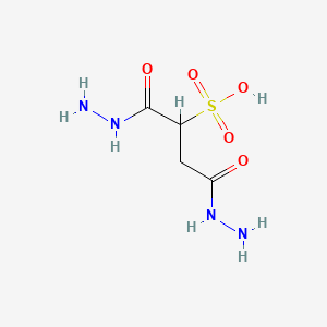 molecular formula C4H10N4O5S B12795553 Sulphosuccinic acid hydrazide CAS No. 82822-98-8