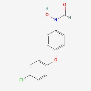 molecular formula C13H10ClNO3 B12795592 N-Hydroxy-N-(4-(4-chlorophenoxy)phenyl)formamide CAS No. 105801-28-3