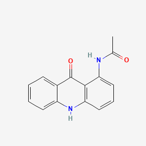 molecular formula C15H12N2O2 B12795608 Acetamide, N-(9,10-dihydro-9-oxo-1-acridinyl)- CAS No. 148902-85-6