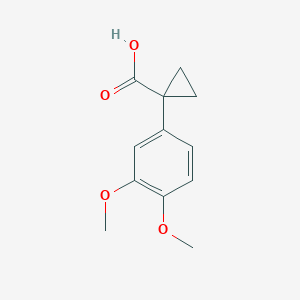 molecular formula C12H14O4 B1279564 1-(3,4-二甲氧基苯基)环丙烷羧酸 CAS No. 862821-16-7